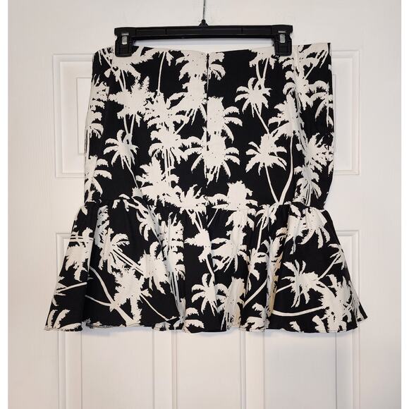 Nicole Miller Atelier Skirt Palm Trees Size 12 - Picture 2 of 5